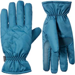 image:imageisotoner Womens Dual Lined Water Repellent Quilted Touchscreen GlovesPeacock