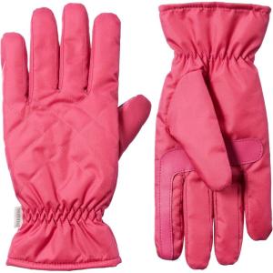 image:imageisotoner Womens Dual Lined Water Repellent Quilted Touchscreen GlovesVery Berry