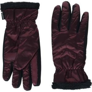 image:imageisotoner Womens Recycled Sleekheat Stretch Chevron Quilted Smartdri Cold Weather Glove Touchscreen CapableRed