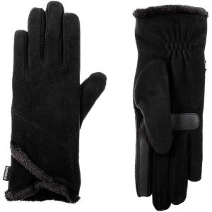 image:imageisotoner Womens SmartDri Fleece Gloves WOverlap Wrist Microluxe One Size Black  A30749
