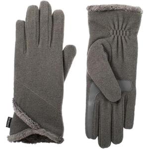 image:imageisotoner Womens SmartDri Fleece Gloves WOverlap Wrist Microluxe One Size Heather  A30749