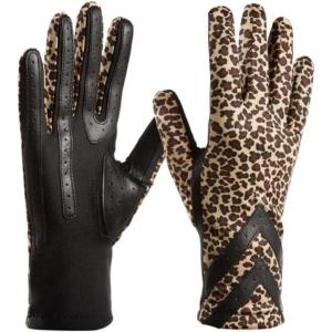 image:imageisotoner Womens SmartDri Spandex 3Button Length Chevron Glove  A30730 Leo Print SM