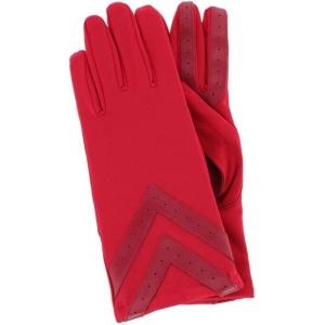 image:imageisotoner Womens Spandex Touchscreen Cold Weather Gloves with Warm Fleece Lining and Chevron Details smartDRI Red SmallMedium