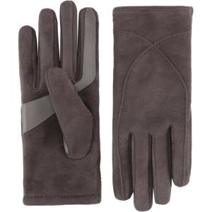 image:imageisotoner Womens Water Repellent Touchscreen Microsuede Shortie GlovesAsh