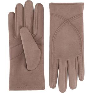 image:imageisotoner Womens Water Repellent Touchscreen Microsuede Shortie GlovesCamel