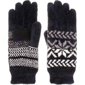 image:imageisotoner womens Chenille Snowflake Glove  UltraplushBlack