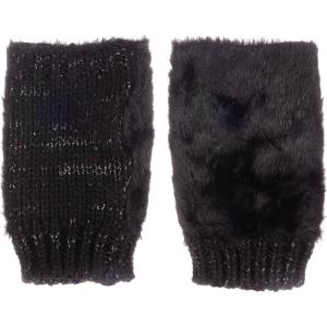 image:imageisotoner womens Cozy Faux Fur Knit Glove  UnlinedBlack
