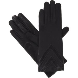 image:imageisotoner womens Spandex Touchscreen Cold Weather With Warm Fleece Lining and Chevron Details Winter Gloves Black  Without Smartdri Small Medium US