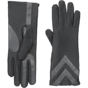 image:imageisotoner womens Spandex Touchscreen Cold Weather With Warm Fleece Lining and Chevron Details Winter GlovesCharcoal