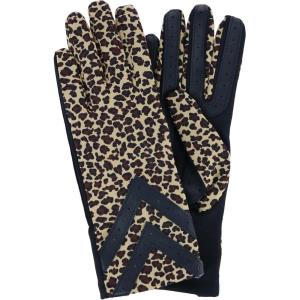 image:imageisotoner womens Spandex Touchscreen Cold Weather With Warm Fleece Lining and Chevron Details Winter GlovesLeopard