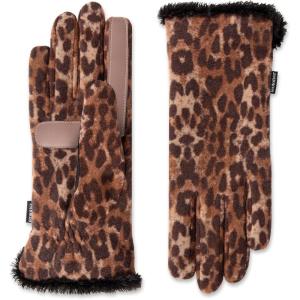 image:imageisotoner womens Stretch Fleece Gloves With Microluxe Lining and Smart Touch TechnologyNew Leopard