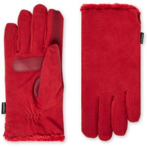 image:imageisotoner womens Stretch Fleece Gloves With Microluxe Lining and Smart Touch TechnologyRed