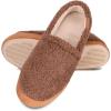 image:imageisotoner Mens Berber Aspen Closed Back Slippers With Memory Foam Comfort and Breathable LiningCognac