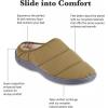 image:imageisotoner Mens Classic Comfort Memory Foam Slipon Hoodback Slipper Warm Slippers for Men House Shoes for Indoor OutdoorLoden