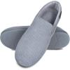 image:imageisotoner Mens IndoorOutdoor Breathable Diamond Corduroy Slippers With Memory Foam ComfortAsh