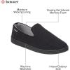 image:imageisotoner Mens IndoorOutdoor Breathable Diamond Corduroy Slippers With Memory Foam ComfortBlack