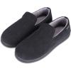 image:imageisotoner Mens IndoorOutdoor Breathable Diamond Corduroy Slippers With Memory Foam ComfortBlack