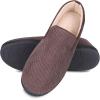 image:imageisotoner Mens IndoorOutdoor Breathable Diamond Corduroy Slippers With Memory Foam ComfortDark Chocolate