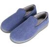 image:imageisotoner Mens IndoorOutdoor Breathable Diamond Corduroy Slippers With Memory Foam ComfortNavy Blue