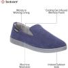 image:imageisotoner Mens IndoorOutdoor Breathable Diamond Corduroy Slippers With Memory Foam ComfortNavy Blue