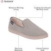 image:imageisotoner Mens IndoorOutdoor Breathable Diamond Corduroy Slippers With Memory Foam ComfortStormy Grey