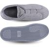 image:imageisotoner Mens IndoorOutdoor Heathered Knit Brady Closed Back Slippers With Memory Foam Comfort and Heel SupportAsh