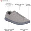 image:imageisotoner Mens IndoorOutdoor Heathered Knit Brady Closed Back Slippers With Memory Foam Comfort and Heel SupportAsh