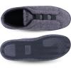 image:imageisotoner Mens IndoorOutdoor Heathered Knit Brady Closed Back Slippers With Memory Foam Comfort and Heel SupportBlack
