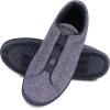 image:imageisotoner Mens IndoorOutdoor Heathered Knit Brady Closed Back Slippers With Memory Foam Comfort and Heel SupportBlack