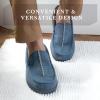 image:imageisotoner Mens IndoorOutdoor Liam Microsuede Moccasin Slippesr With Memory Foam ComfortVintage Blue