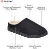 image:imageisotoner Mens IndoorOutdoor Sherpa Lined Slipon Rory Microsuede Slippers With Memory Foam ComfortBlack