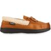 image:imageisotoner Mens IndoorOutdoor Slipon Vincent Microsuede Moccasin Slippers With Memory Foam ComfortCognac