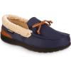 image:imageisotoner Mens IndoorOutdoor Slipon Vincent Microsuede Moccasin Slippers With Memory Foam ComfortNavy Blue