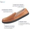 image:imageisotoner Mens Moccasin Slippers with Microsuede Upper and Gel Infused Memory Foam SoleBlack