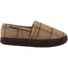 image:imageisotoner Mens Plaid Closed Back Slipper with Cooling Memory Foam for IndoorOutdoor ComfortDark Chocolate