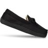 image:imageisotoner Mens Slipon IndoorOutdoor Microsuede Memory Foam Comfort Moccasin SlippersBlack
