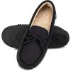 image:imageisotoner Mens Slipon IndoorOutdoor Microsuede Memory Foam Comfort Moccasin SlippersBlack