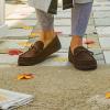image:imageisotoner Mens Slipon IndoorOutdoor Microsuede Memory Foam Comfort Moccasin SlippersBuckskin