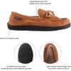 image:imageisotoner Mens Slipon IndoorOutdoor Microsuede Memory Foam Comfort Moccasin SlippersBuckskin