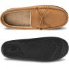 image:imageisotoner Mens Slipon IndoorOutdoor Microsuede Memory Foam Comfort Moccasin SlippersCognac