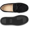 image:imageisotoner Mens Slipon IndoorOutdoor Microsuede Memory Foam Comfort Moccasin SlippersDark Black
