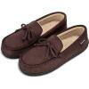image:imageisotoner Mens Slipon IndoorOutdoor Microsuede Memory Foam Comfort Moccasin SlippersDark Chocolate