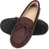 image:imageisotoner Mens Slipon IndoorOutdoor Microsuede Memory Foam Comfort Moccasin SlippersDark Chocolate