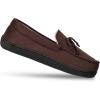 image:imageisotoner Mens Slipon IndoorOutdoor Microsuede Memory Foam Comfort Moccasin SlippersDark Chocolate