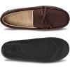 image:imageisotoner Mens Slipon IndoorOutdoor Microsuede Memory Foam Comfort Moccasin SlippersDark Chocolate