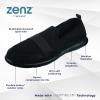 image:imageisotoner Zenz Mens Loafer Slippers Recycled Lightweight Sport Knit Summer SlipOnsBlack