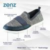 image:imageisotoner Zenz Mens Loafer Slippers Recycled Lightweight Sport Knit Summer SlipOnsDark Charcoal