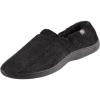 image:imageIsotoner Mens Microterry Moccasin Slipper with Memory Foam Heel Cushion and Versatile SoleBlack