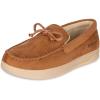 image:imageIsotoner Mens SlipOn IndoorOutdoor Essential Microsuede Boater Moccasin with Memory Foam Comfort Slipper Cognac Medium