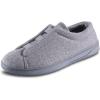image:imageisotoner Mens IndoorOutdoor Heathered Knit Brady Closed Back Slippers With Memory Foam Comfort and Heel SupportAsh